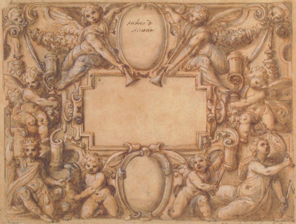 A Cartouche and Two Shields Surrounded by Allegorical Figures. MET 1970.113.4