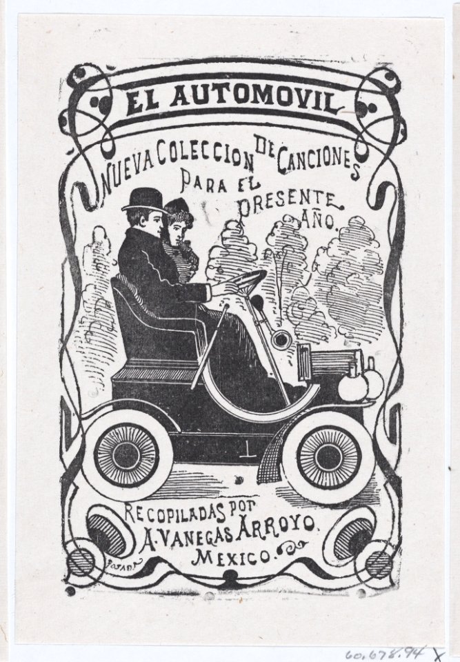 A couple sitting in an automobile, illustration for ' El Automóvil,' publisbed by Antonio Vanegas Arroyo MET DP869502