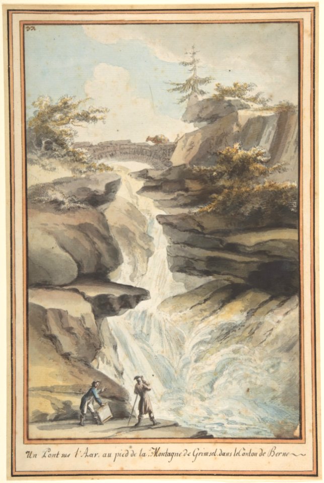 A Bridge on the Aar, at the Foot of the Grimsel, in the Canton of Berne MET DP804175