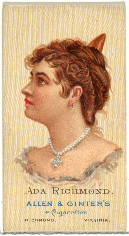 Ada Richmond, from World's Beauties, Series 2 (N27) for Allen & Ginter Cigarettes MET DP838187
