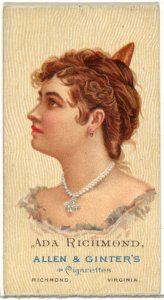 Ada Richmond, from World's Beauties, Series 2 (N27) for Allen & Ginter Cigarettes MET DP838187