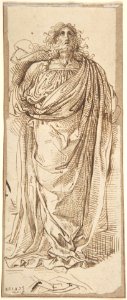 A Draped Bearded Man Looking Up MET DP800436