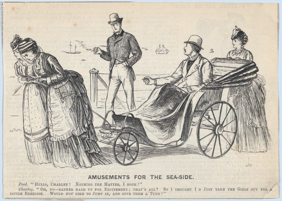 A Chiel Among Them (recto); Amusements for the Sea-side (verso) (Punch, or the London Charivari, September 20, 1873, pp. 113-14) MET DP875905