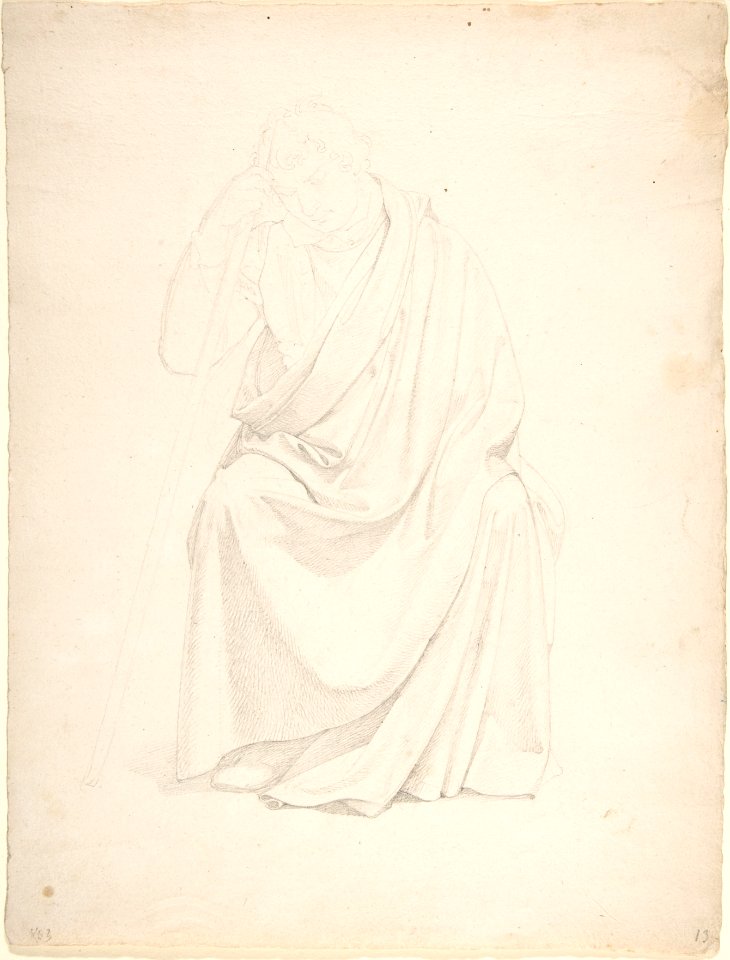 A Drapery Study of a Seated Man MET DP803868