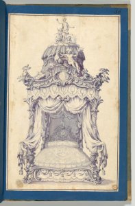 A Design for a State Bed, in Chippendale Drawings, Vol. I MET DP-14278-031
