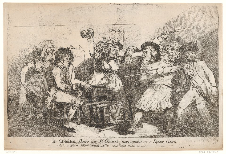 A Cribbage Party in St. Giles's Disturbed By A Press Gang MET DP871975