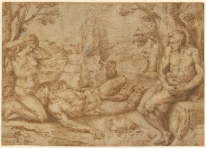 Adam and Eve Mourning the Death of Abel MET DP854657