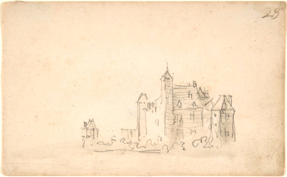 A Castle (on the Rhine?) MET DP800363