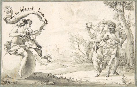 A Dancing Pair Accompanied by a Blindfolded Fortune MET DP803244