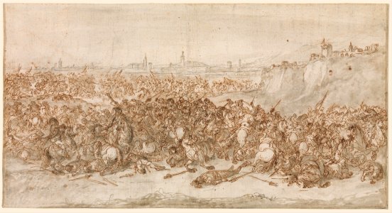 A Cavalry Battle before a City MET DP331996