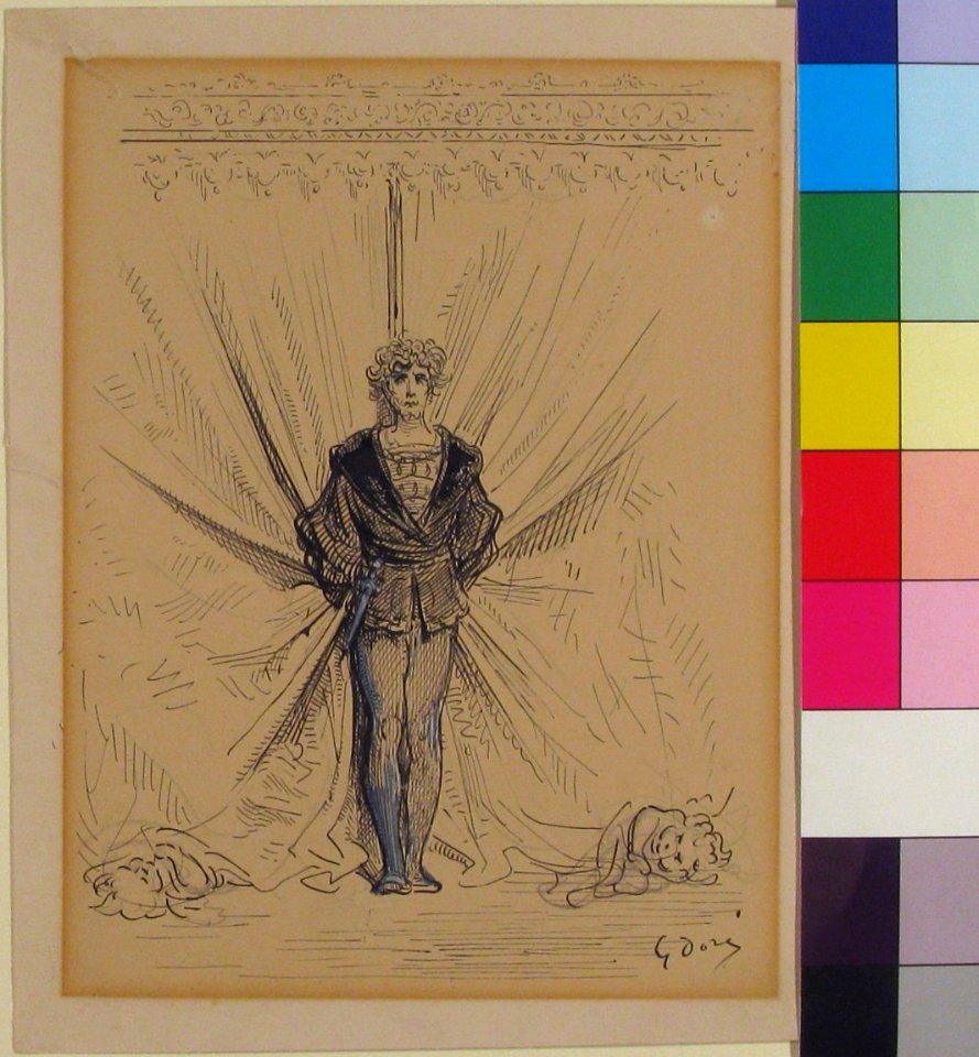 A Costumed Actor in Front of a Curtain MET 59.600.266