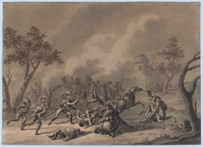 A Battle Between Cavalrymen and Infantry MET DP875888
