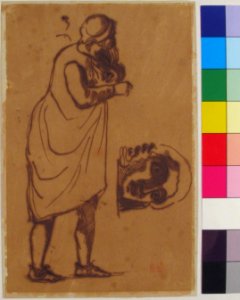 A Bearded Man, Standing, and a Classical Head MET 2001.524.2