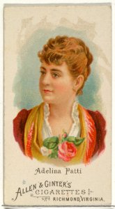 Adelina Patti, from World's Beauties, Series 1 (N26) for Allen & Ginter Cigarettes MET DP838110