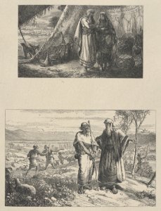 Abram Instructing Sarah–Abram Parting from Lot (Dalziels' Bible Gallery) MET DP835844