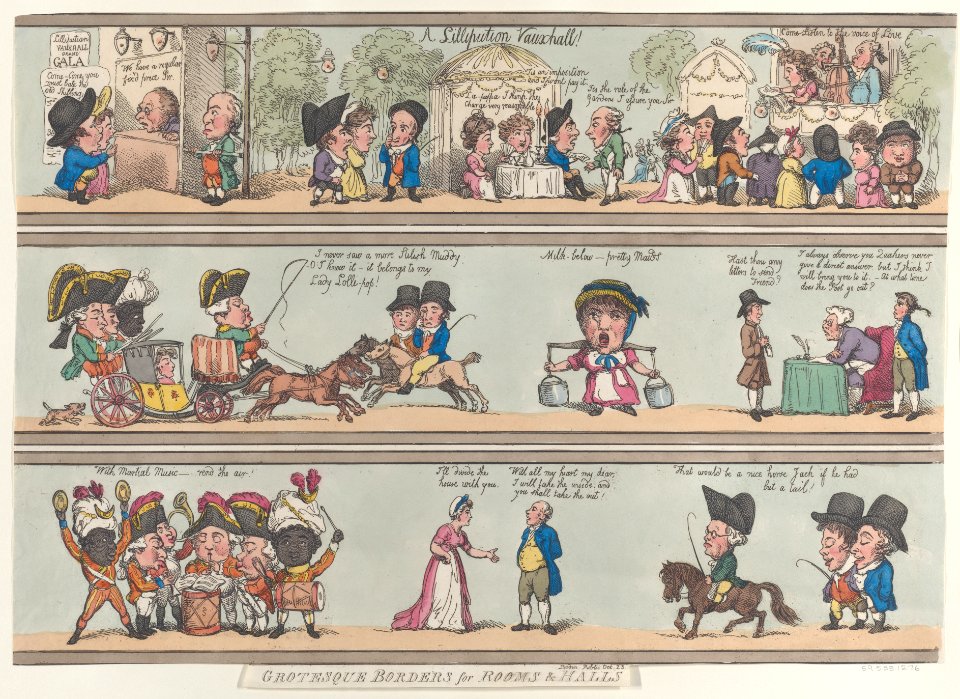A Lilliputian Vauxhall, Grotesque Borders for Rooms & Halls Met DP884438