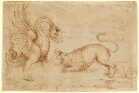 A Lion Confronting a Dragon MET DP832006