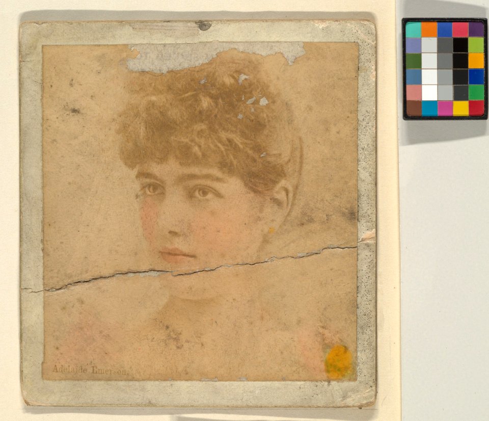Adelaide Emerson, from the Actresses series (N246), Type 2, issued by Kinney Brothers to promote Sporting Extra Cigarettes MET DP860063