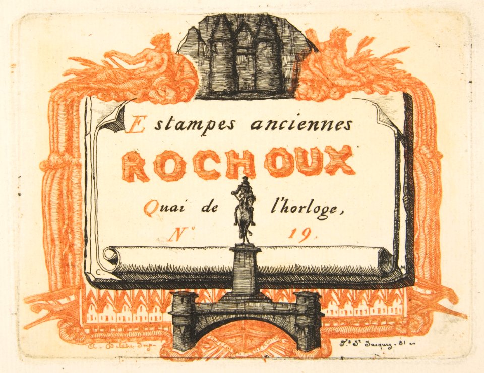 Address-card of the printseller, Rochoux MET DP813234