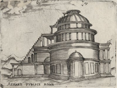 Aerarii Publici Rome, from a Series of 24 Depicting (Reconstructed) Buildings from Roman Antiquity MET DP874933