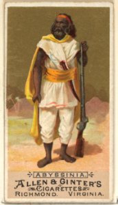 Abyssinia, from the Natives in Costume series (N16) for Allen & Ginter Cigarettes Brands MET DP834810