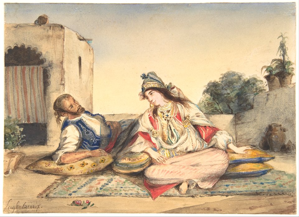 A Moorish Couple on Their Terrace MET DP805840