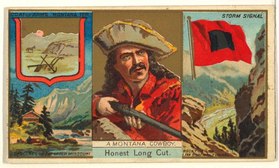 A Montana Cowboy, from "Governors, Arms, Etc." series (N133-1), issued by Duke Sons & Co. MET DP865483
