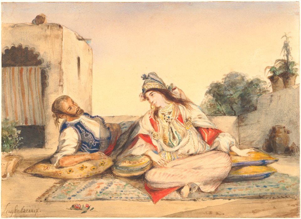 A Moorish Couple on Their Terrace MET DP146522