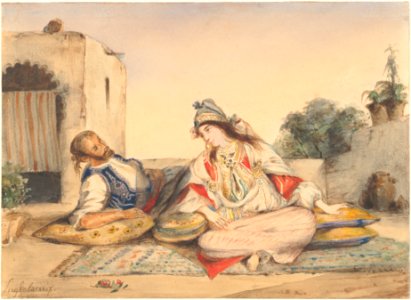 A Moorish Couple on Their Terrace MET DP146522