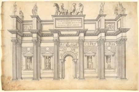 A Monumental Archway with Five Bays in the Corinthian Order MET DP211509