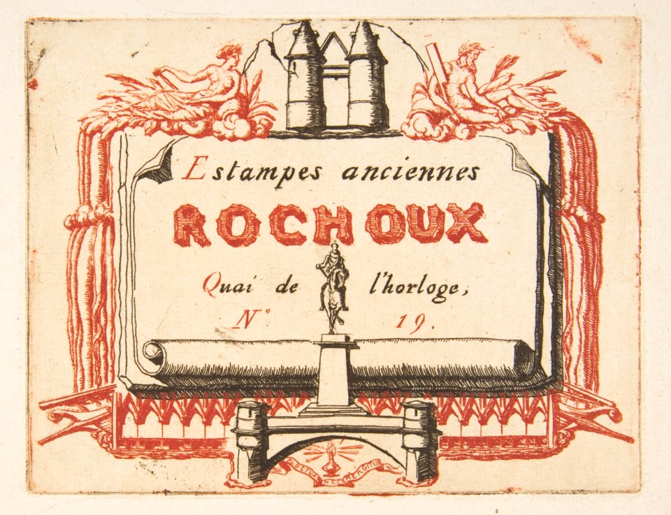 Address-card of the printseller, Rochoux MET DP813222