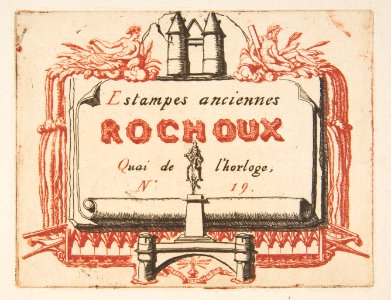 Address-card of the printseller, Rochoux MET DP813222