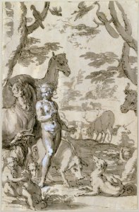 Adam in the Garden of Eden, Naming the Animals MET DT5631