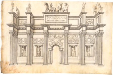 A Monumental Archway with Five Bays in the Corinthian Order MET DP158149