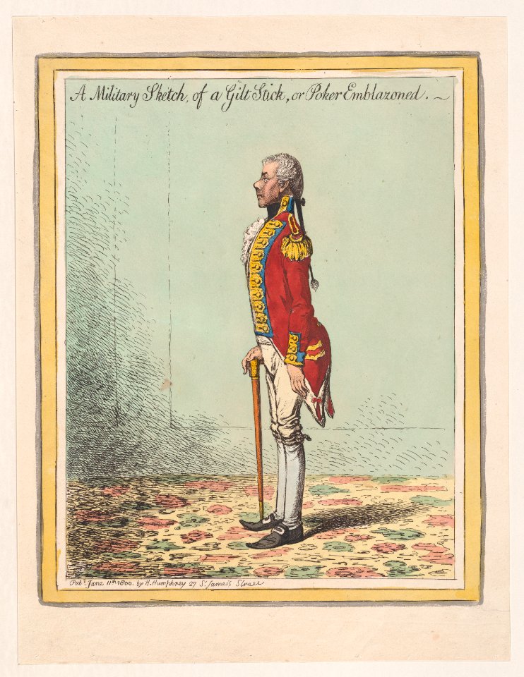 A Military Sketch, of a Gilt Stick, or Poker Emblazoned Met DP889943