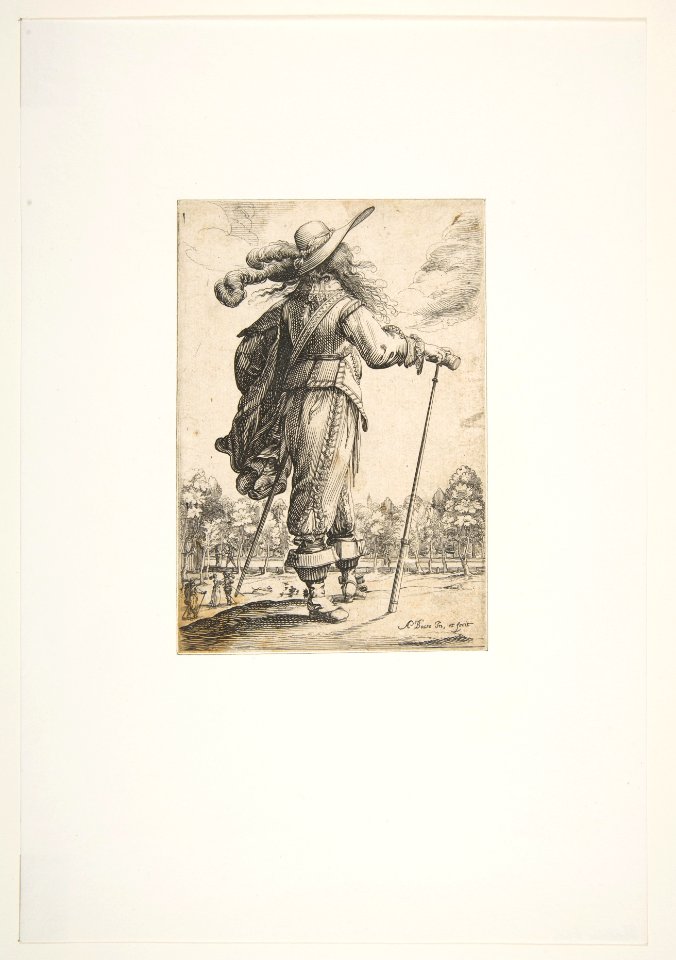 A Man Seen from the Back Leaning on a Croquet Mallet (Le Jouer de mail) MET DP818748