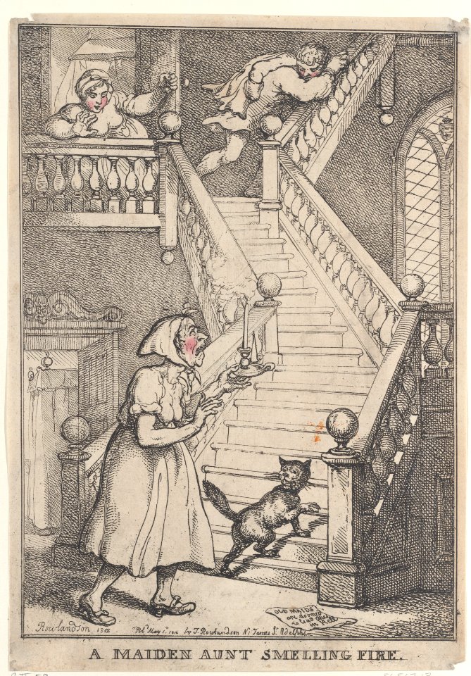 A Maiden Aunt Smelling Fire Met DP884692