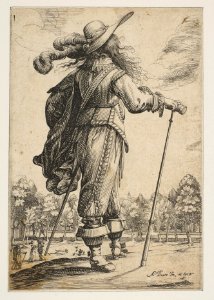 A Man Seen from the Back Leaning on a Croquet Mallet (Le Jouer de mail) MET DP818750