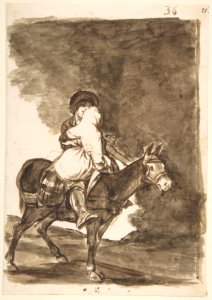 A Man and a Woman on a Mule; Images of Spain Album (F), page 36 MET DP800153