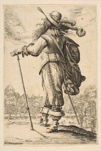 A Man Seen from the Back Leaning on a Cane or Mallet MET DP818068