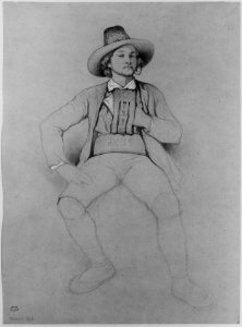 A Man in Tyrolean Costume, Seated, Smoking a Pipe MET 264989