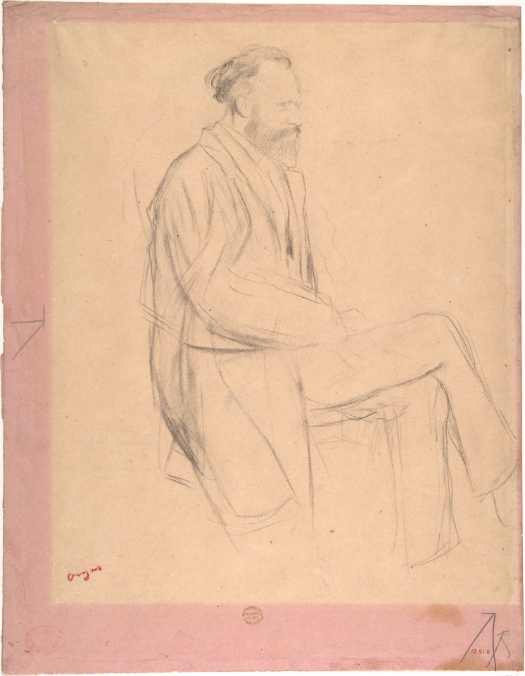 Édouard Manet Seated, Right Profile MET DP805812