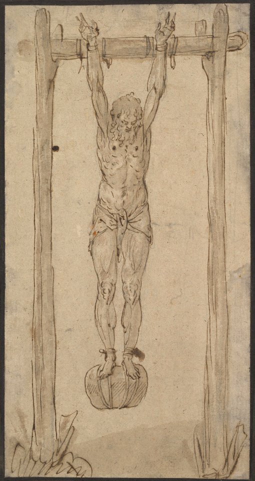 A Man Hanging by His Arms (the Corpse of the King?) MET DP823638
