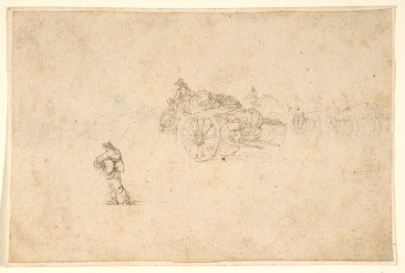 A Loaded Wagon and Several Human Figures. MET DP809319