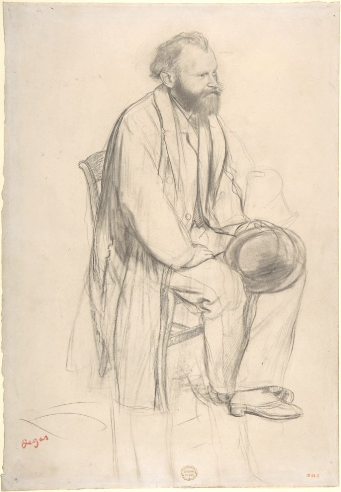 Édouard Manet, Seated, Holding His Hat MET DP805813