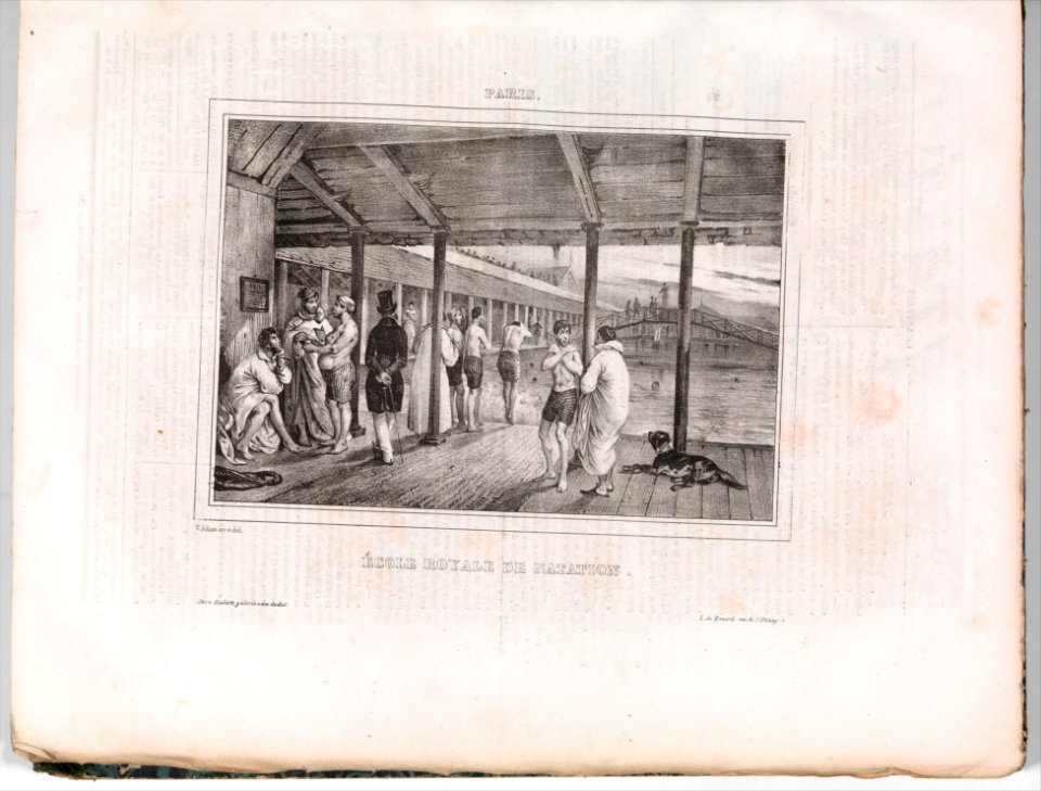 École Royale de Natation, Le Charivari, August 3, 1834 MET DP366355
