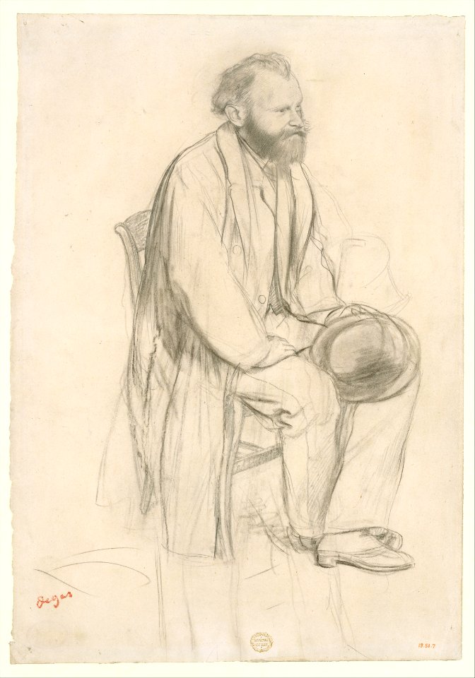 Édouard Manet, Seated, Holding His Hat MET DT640
