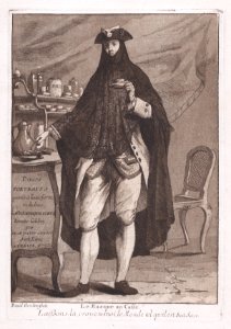 A man wearing a mask drinking a cup of coffee Met DP889757