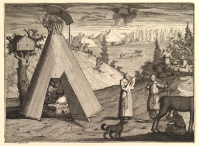 A Lapland Hut (Aubry de La Mottraye's "Travels throughout Europe, Asia and into Part of Africa...," London, 1724, vol. II, pl. 38) MET DP824508