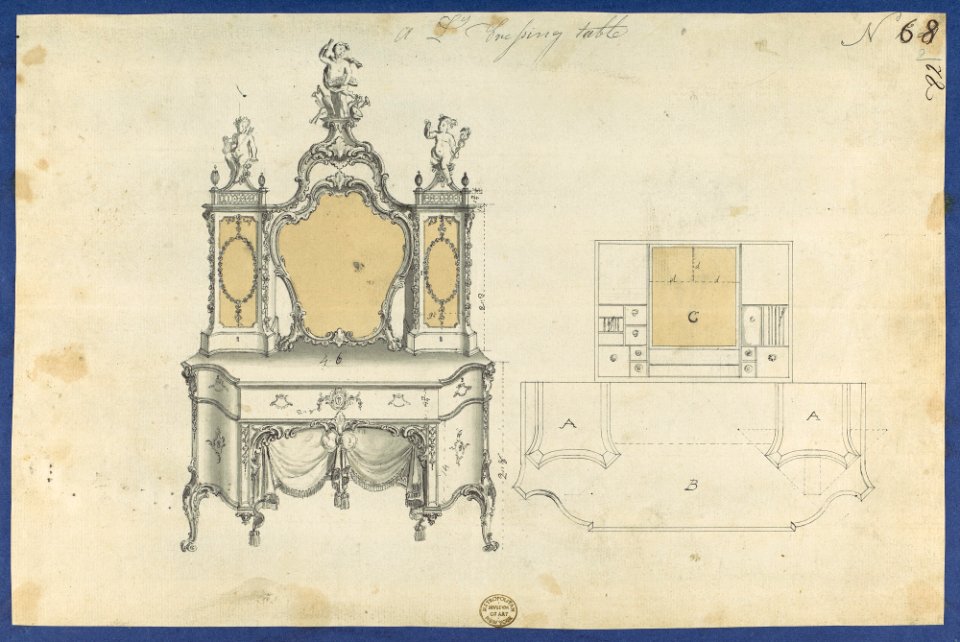 A Lady's Dressing Table, from Chippendale Drawings, Vol. II MET DP118214